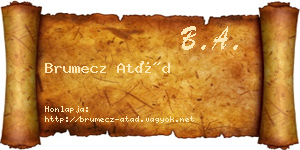 Brumecz Atád névjegykártya